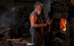 apron works in blacksmith's shop